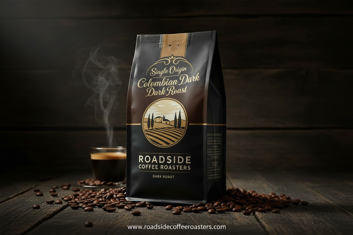 Colombian Dark Roast Label